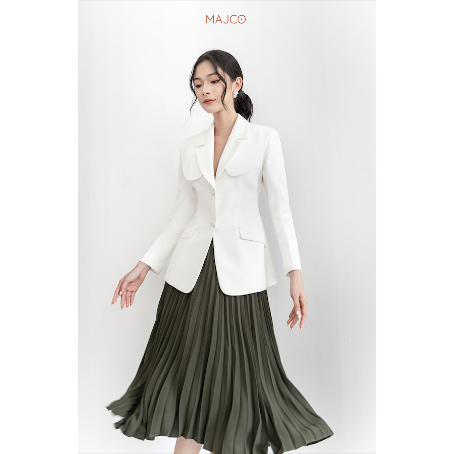 ÁO VEST THIẾT KẾ VAI KIỂU CAO CẤP MÀU TRẮNG