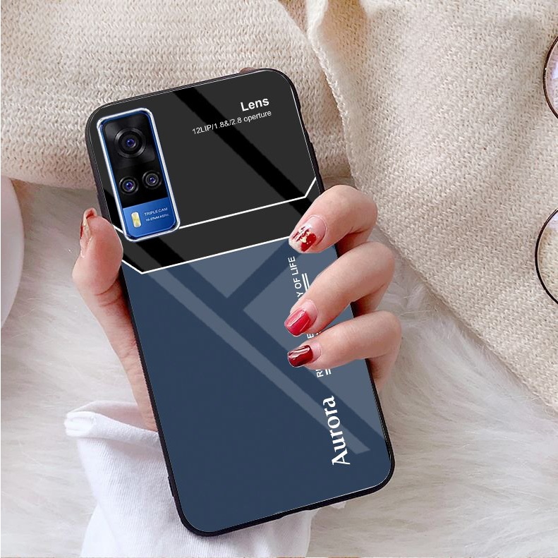 Ốp Lưng VIVO Y51 2020,Y53s, Y72 5G Mặt kính gương sáng bóng cao cấp