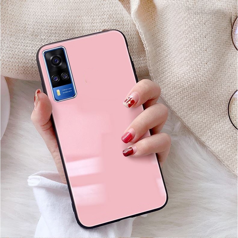 Ốp Lưng VIVO Y51 2020,Y53s, Y72 5G Mặt kính gương sáng bóng cao cấp
