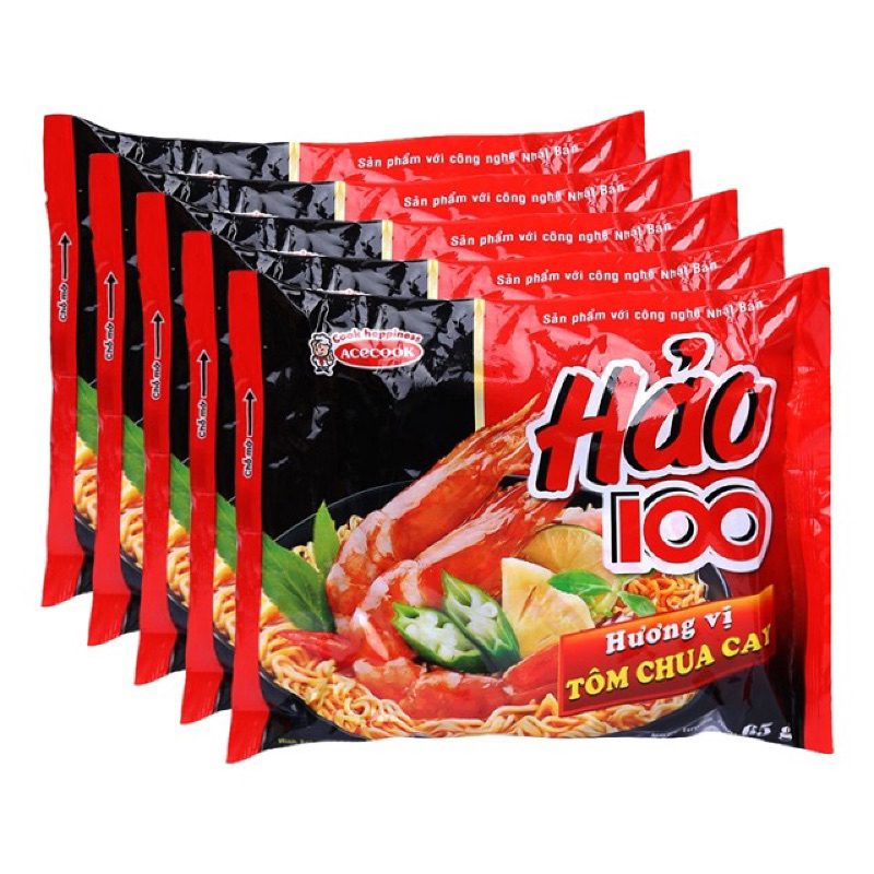 Thùng mì Hảo 100 tôm chua cay Acecook 30 gói 65g