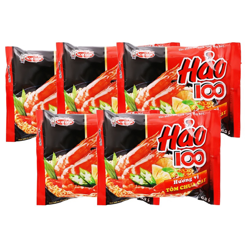 Thùng mì Hảo 100 tôm chua cay Acecook 30 gói 65g