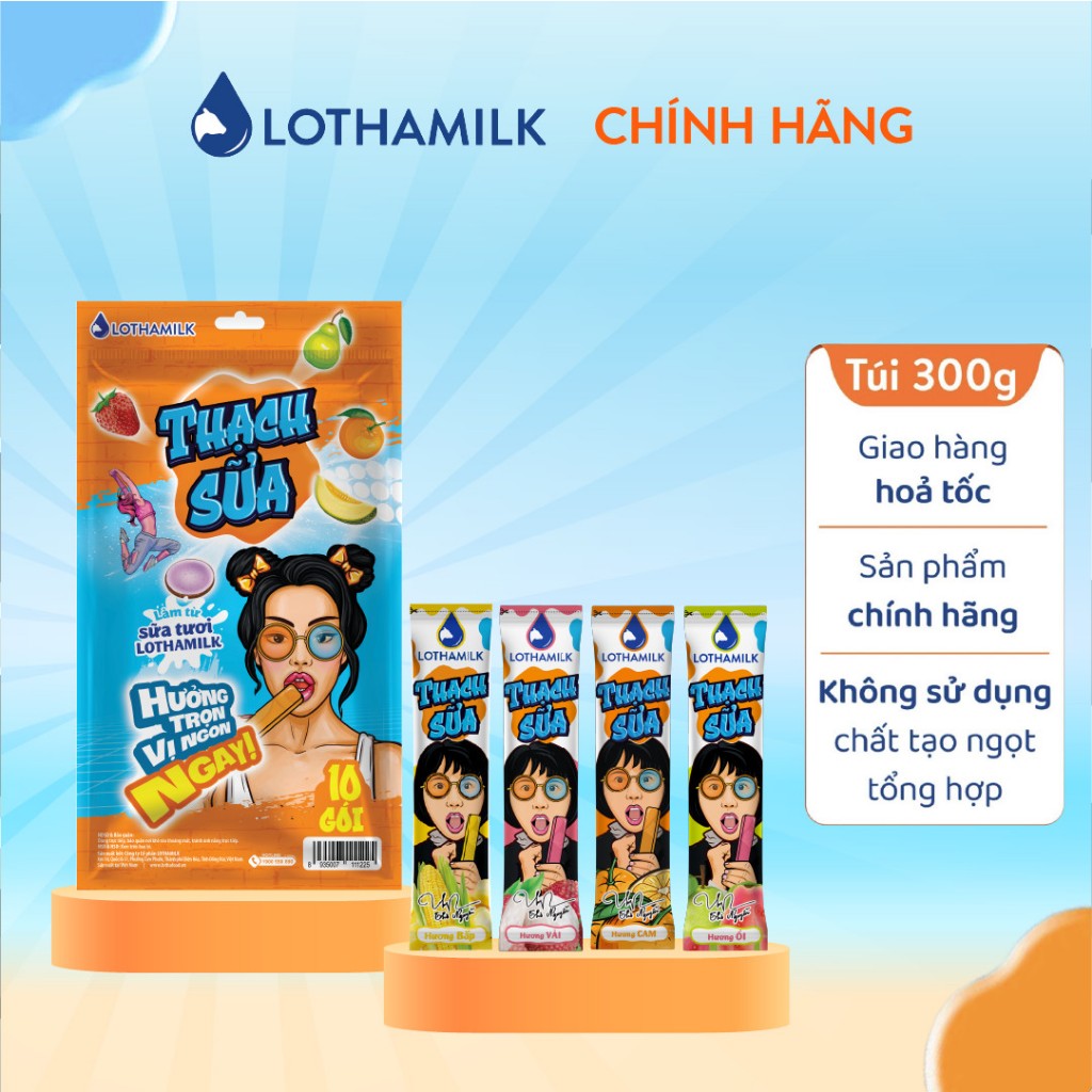 Thạch Sữa Lothamilk túi 300g