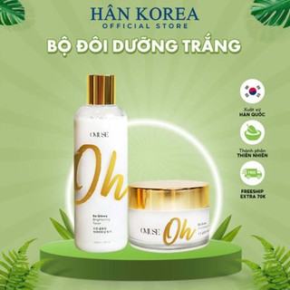 Cặp kem 50ml + nước hoa hồng 150ml OH So Glowy Brightening, bổ sung dưỡng chất cân bằng độ ẩm cho da - Hankorea