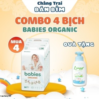  Tã Bỉm  Babies Organic siêu thấm hút, siêu mỏng, chống tràn, tinh chất lô hội an toàn,