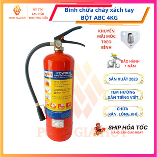 Bình cứu hỏa , Bình chữa cháy bột 4kg – MFZL4 nhập khẩu chính hãng   ,đạt tiêu chuẩn PCCC