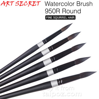 [ TAIPOZ ] - CỌ LÔNG SÓC VẼ MÀU NƯỚC, ACRYLIC ART SECRET 950R, CỌ TRÒN SIZE 20 24