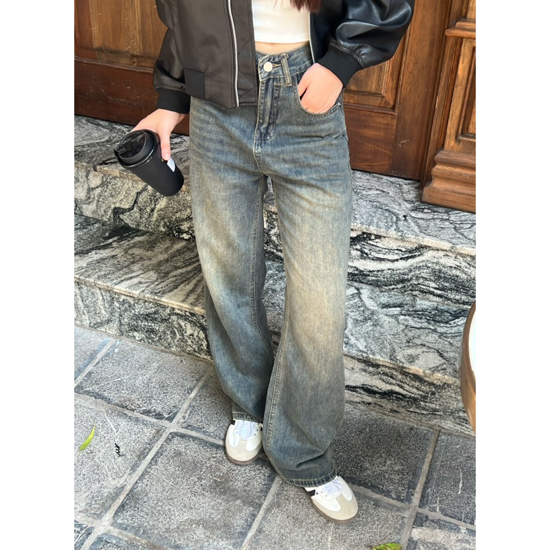 Hiin - Jeans suông trendy 1165