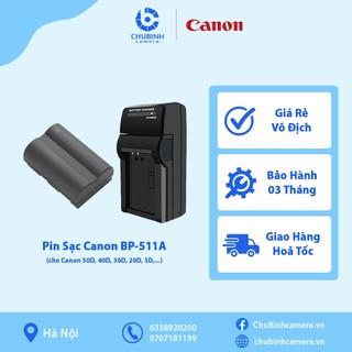Bộ pin sạc máy ảnh BP-511A dành cho Canon 50D 40D 30D 20D 5D