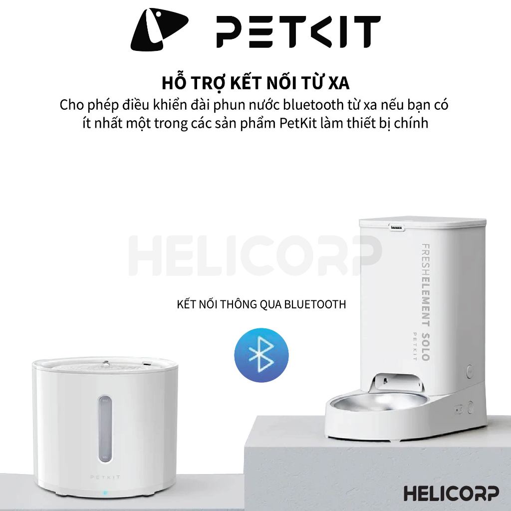 [Global Version] Máy Lọc Nước Cho Chó Mèo Bơm Không Dây PETKIT Solo 2 có điều khiển qua App - HeLiCorp