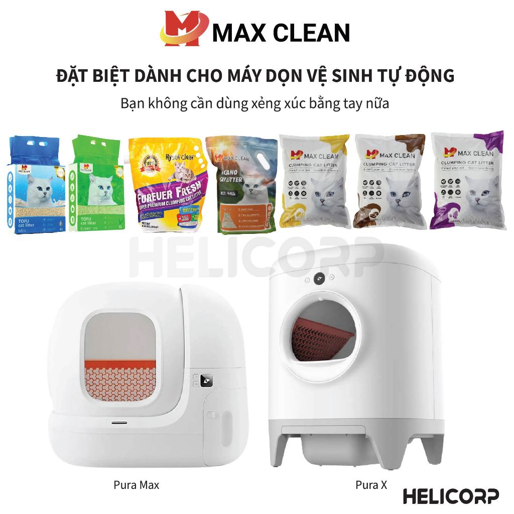 [Mua 2 giảm 4%] Cát Mèo, Cát Vệ Sinh Cho Mèo Max Clean - HeLiCorp