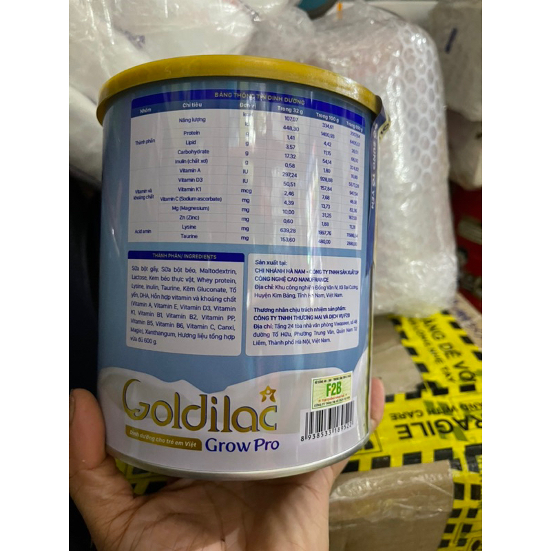 Sữa công thức tổ  yến Godilac Grow Pro 600g tăng cân cho bé- có ship hỏa tốc HCM
