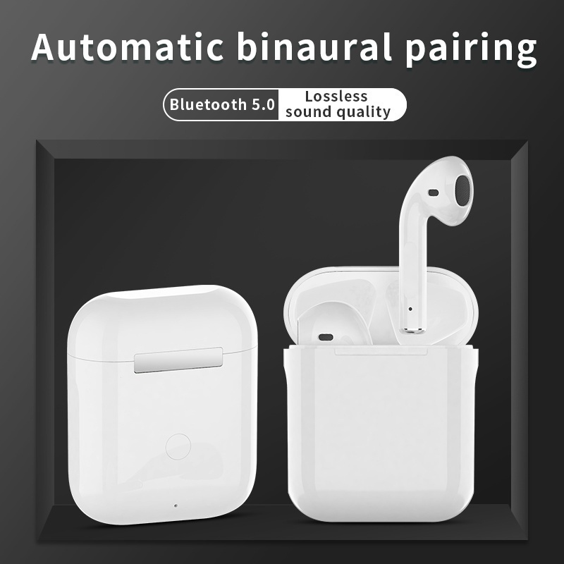 Tai nghe không dây bluetoothTWS i12 Tai nghe nhét tai thể thao dành cho sinh viên nghe nhạc HIFI có vỏ hoạt hình