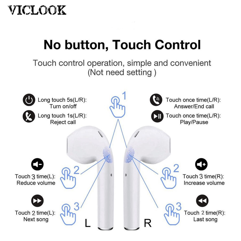 Tai nghe không dây bluetoothTWS i12 Tai nghe nhét tai thể thao dành cho sinh viên nghe nhạc HIFI có vỏ hoạt hình