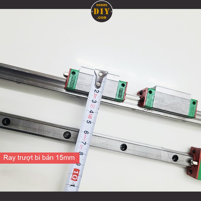 Cặp Ray trượt bi bản rộng 15mm tổng dầy 28mm hàng tháo máy trượt êm mượt