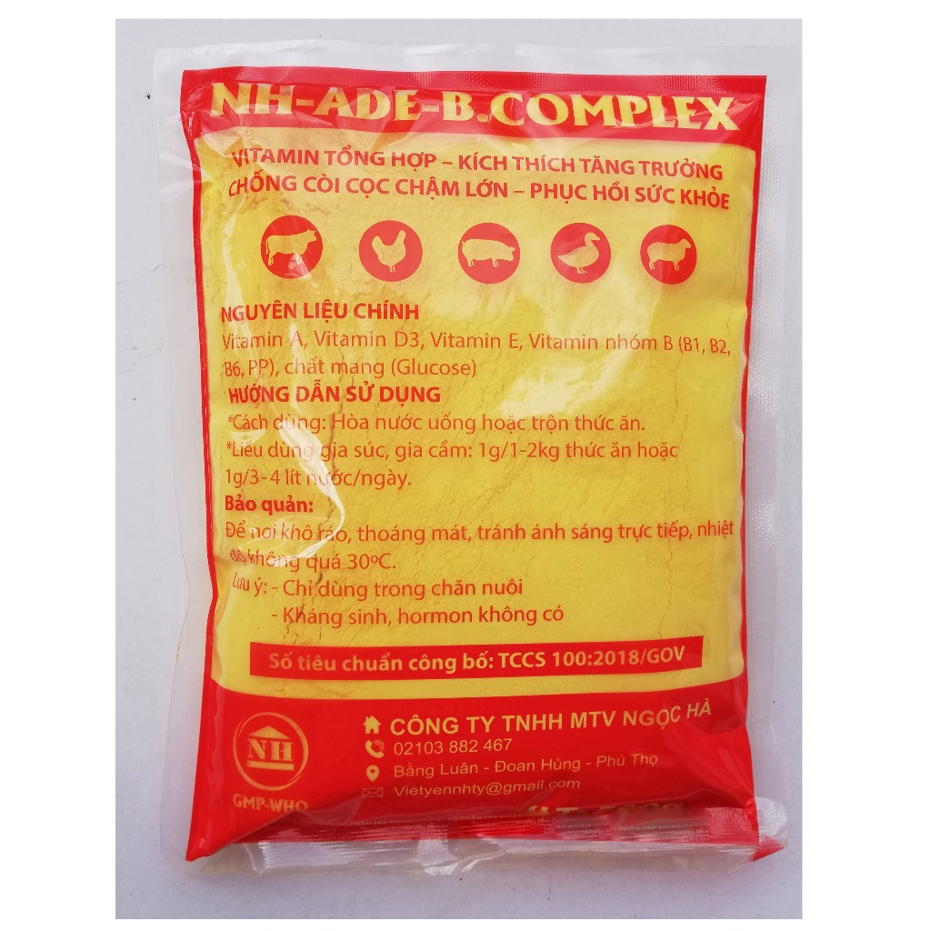 1 gói ADE - B.COMPLEX 500g Vitamin tổng hợp, kích thích tăng trưởng, chống còi cọc, chậm lớn, phục hồi sức khỏe