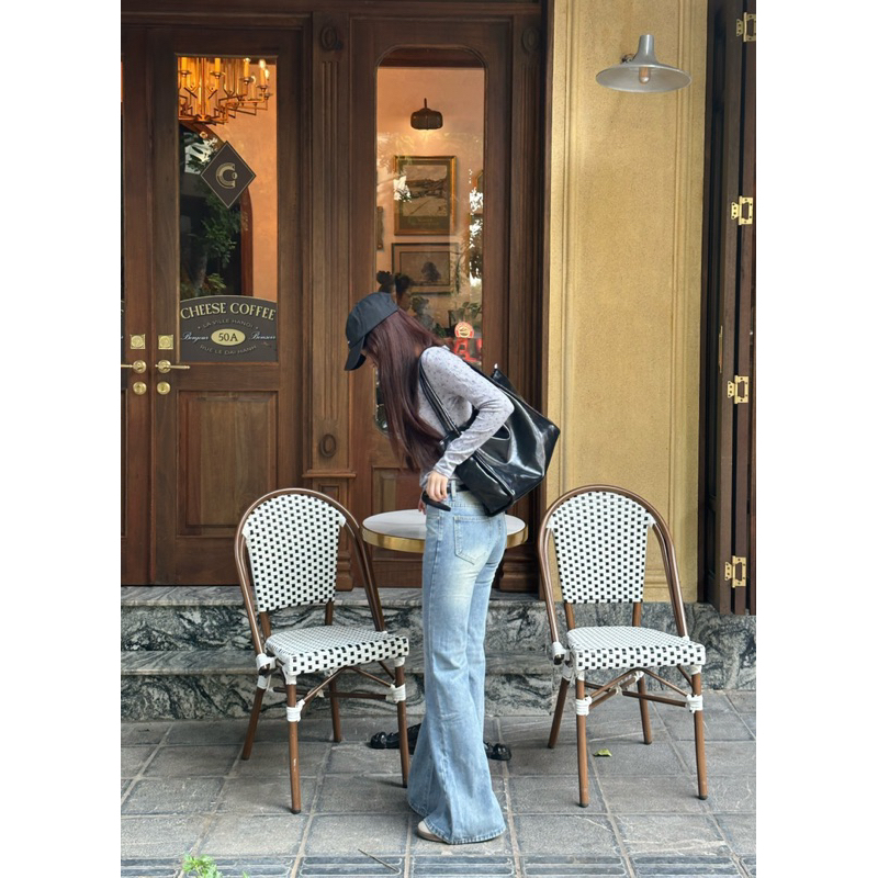Hiin - Jeans skinny ống loe 8108