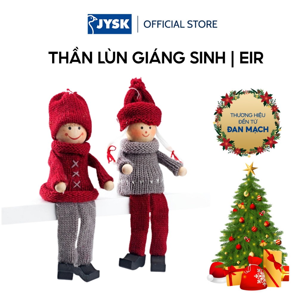 Thần lùn giáng sinh | JYSK Eir | polyester | đỏ/xám | C10cm