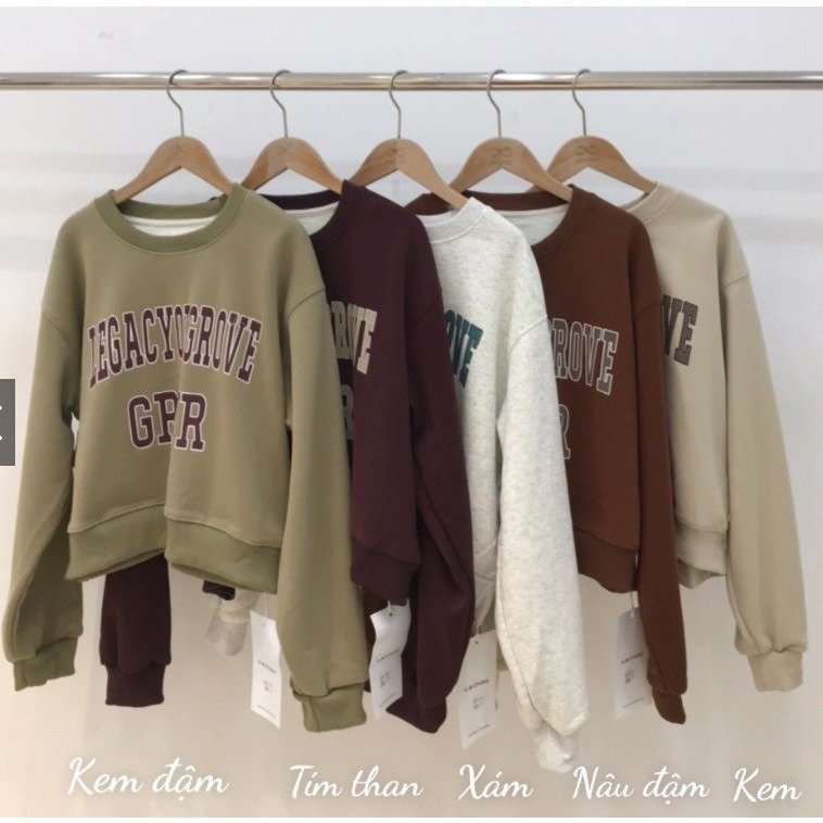 Áo Sweater Nữ Ami Crop LEGACYOFGROVE XONXEN SHOP QUẢNG NGÃI Mã 163