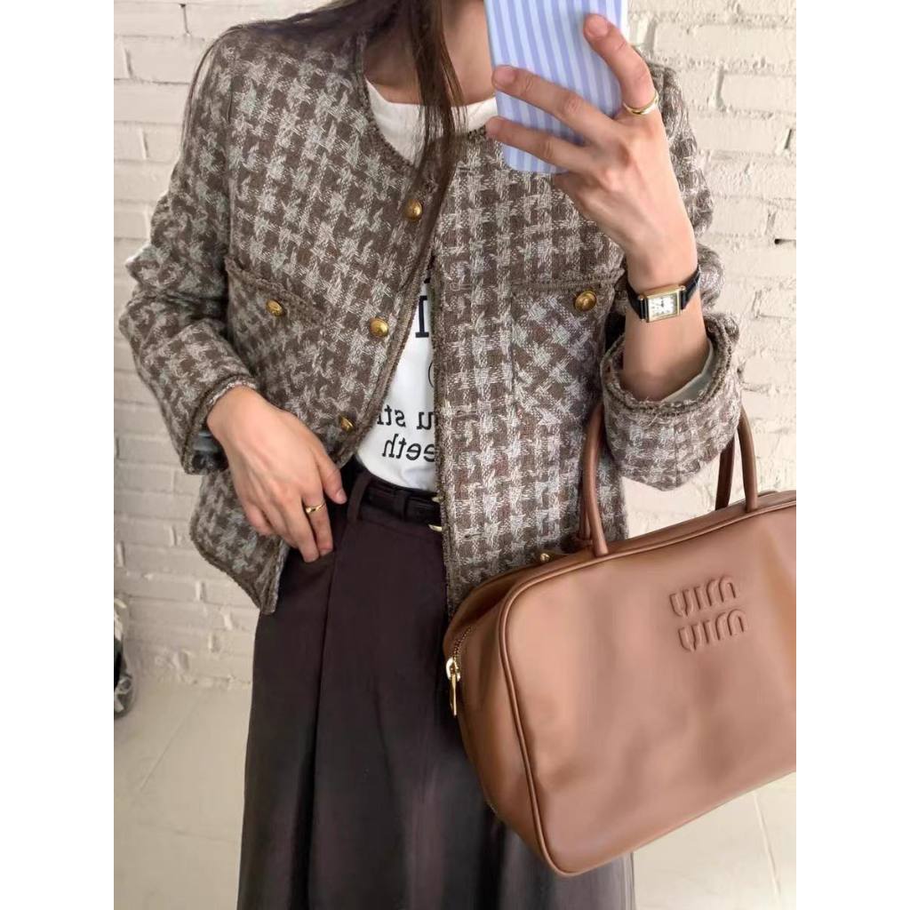 Áo Khoác SEVEN Tweed túi Vuông Viền Màu XONXEN SHOP QUẢNG NGÃI Mã 2509