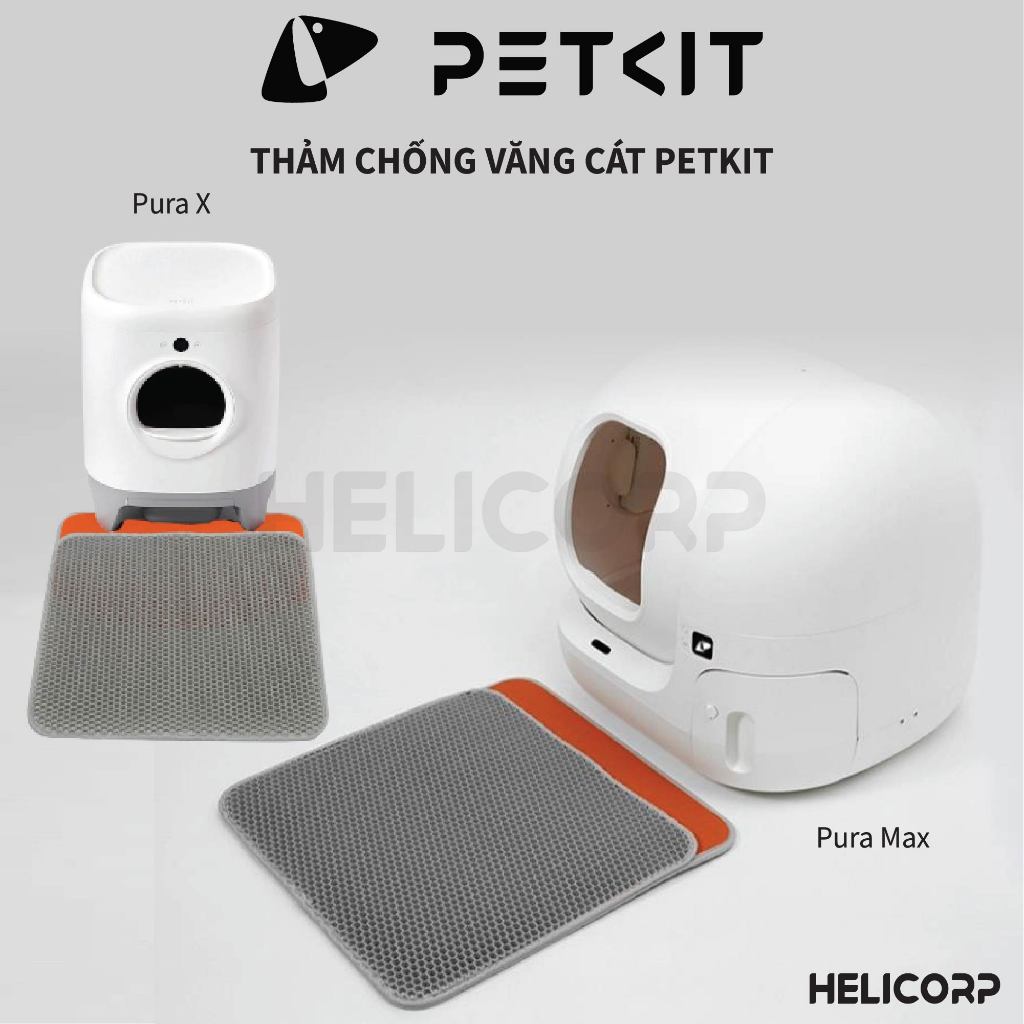 Thảm Lót Chống Văng Cát Cho Máy Dọn Phân Mèo, Máy Vệ Sinh Cho Mèo Petkit Pura Max, Pura X - HeLiCorp
