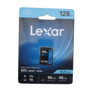 Thẻ nhớ máy ảnh SDXC Lexar 633x 128GB UHS-I U3 V30 đọc 90MB/s ghi 45MB/s (xanh)
