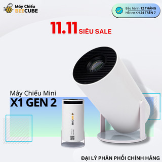 Máy Chiếu BeeCube X1 Gen 2 Điều Khiền Giọng Nói - Độ phân giải HD - Máy chiếu 4k, chiếu phim, sử dụng cho điện thoại