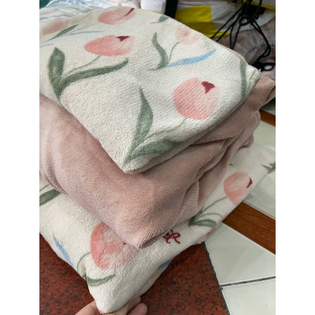 Bộ Chăn Ga Gối 4 Món Nỉ Mịn Họa Tiết Hoa Vintage Đón Thu Đông. Hàng Nhập Khẩu