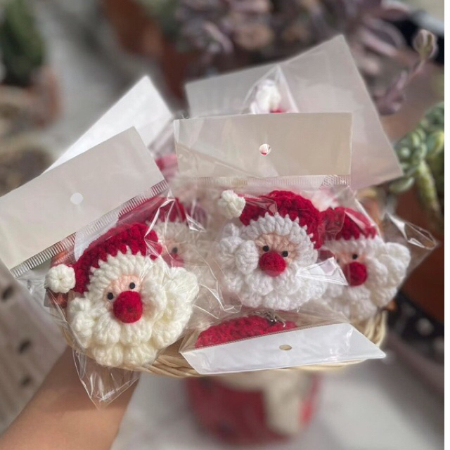 Móc Khoá Len Ông Già Noel- Móc Khoá Giáng sinh len handmade