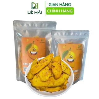 Xoài sấy dẻo muối ớt 500g Lê Hải hàng loại 1 nguyên miếng đặc biệt mềm dẻo, chua cay, không xơ
