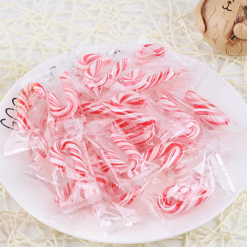 Kẹo gậy mini Festive Candy Canes mixed bạc hà ,dâu ,đào -30 cây