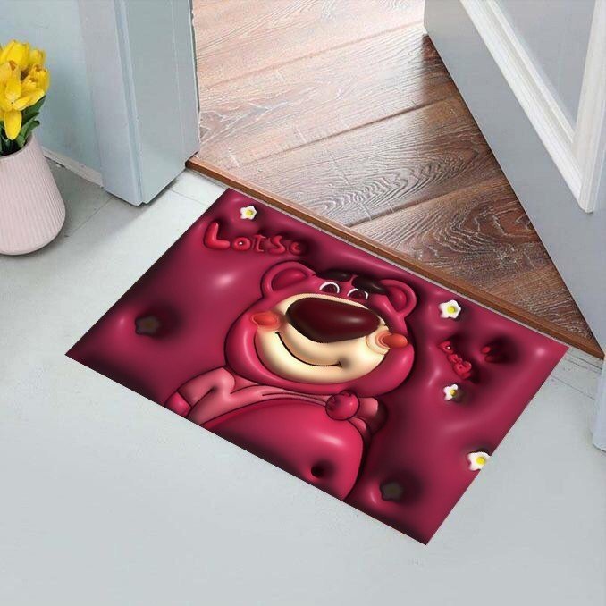 Thảm lau chân 3D, Thảm chùi chân chống trơn trượt, thấm nước, kích thước 40x60cm.