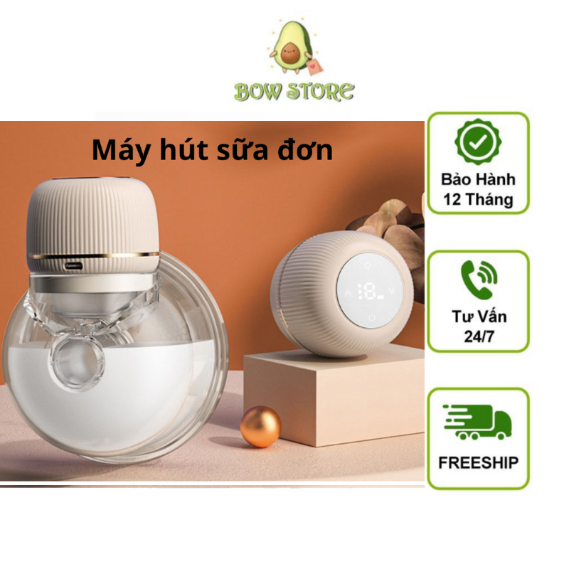 Máy Hút Sữa Không Dây Rảnh Tay 3 in 1 Máy Hút Sữa Đơn Massage Kích Sữa Thông Minh Êm Ái Sạc Pin Tiện Lợi Máy Vắt Sữa