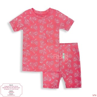 Set đồ bộ đùi bé gái on - hồng hoa