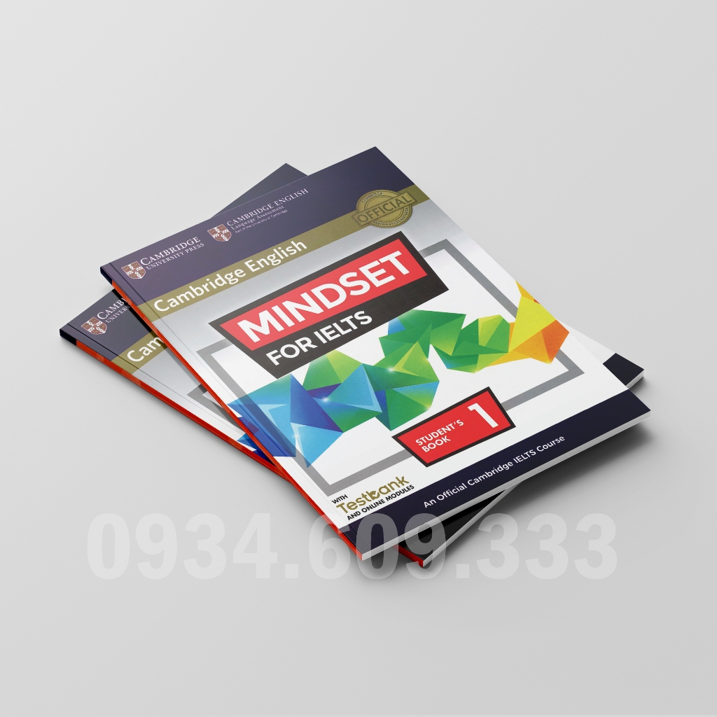 Mindset for IELTS with testbank and online modules in màu đẹp