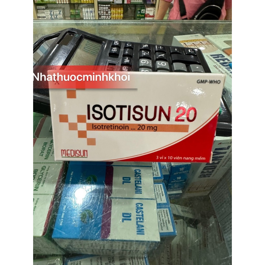Isotisun 20mg viên uống ngừa mụn