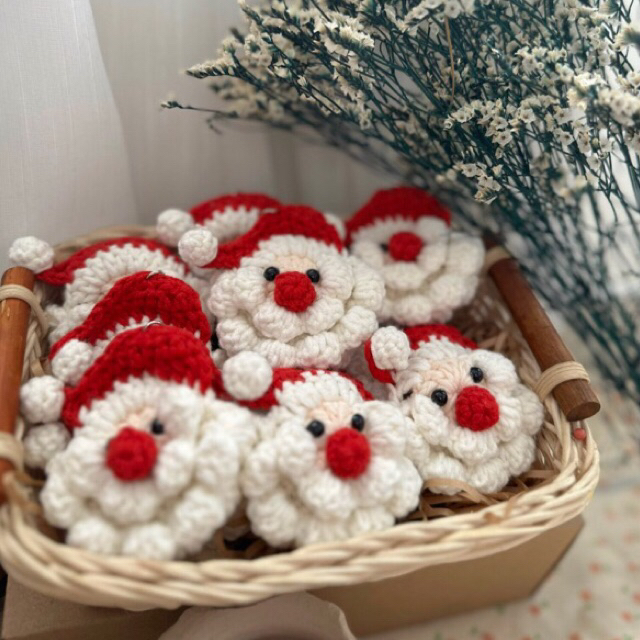 Móc Khoá Len Ông Già Noel- Móc Khoá Giáng sinh len handmade