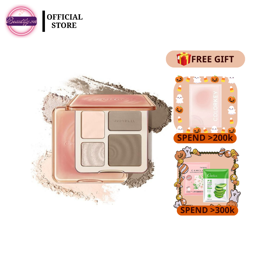 Bảng phấn Judydoll bắt sáng và tạo khối Tự nhiên Lâu trôi Chống nước 9g