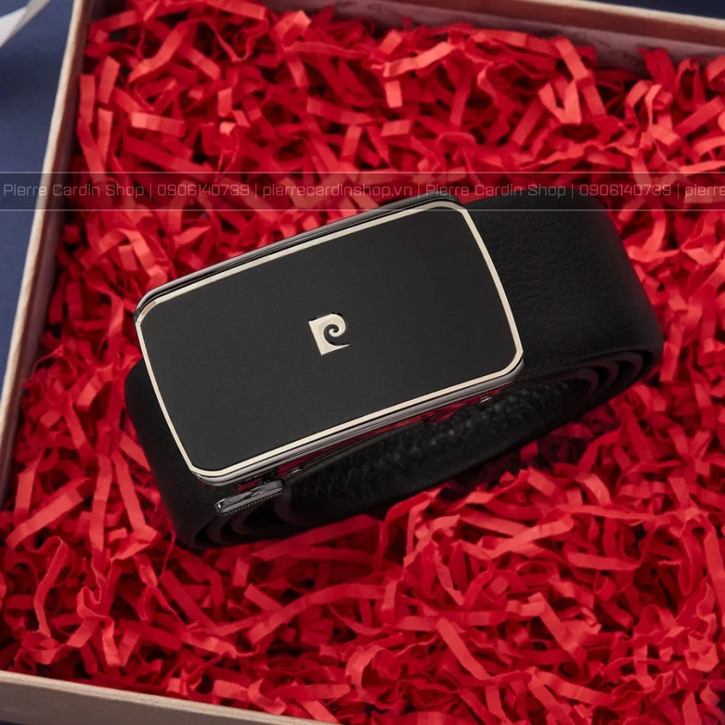 Thắt lưng nam Pierre Cardin PC008 (Lòn trong, P vàng)