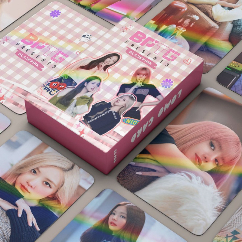 Hộp 50 tấm hologram lomo card Kpop/Album Blackpink