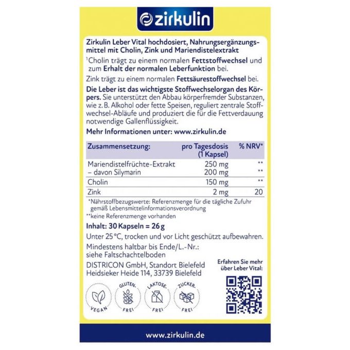 Bổ Gan Zirkulin Leber Vital Plus Zink HÀNG CHÍNH HÃNG viên bổ gan