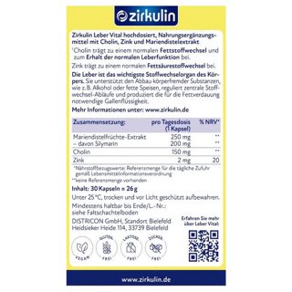 Bổ Gan Zirkulin Leber Vital Plus Zink HÀNG CHÍNH HÃNG viên bổ gan