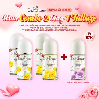 Combo 2 lăn khử mùi nước hoa/ dưỡng trắng da Enchanteur Charming 50ml/ chai