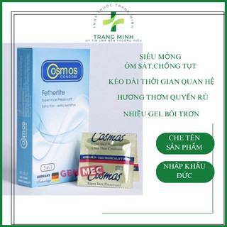 Bao cao su Cosmos 3in1 nhập khẩu Đức - siêu mỏng, trơn hoặc gai tăng cảm giác, ôm sát, hương thơm quyến rũ