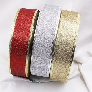 Dây ruy băng kim tuyến trang trí noel - tn001