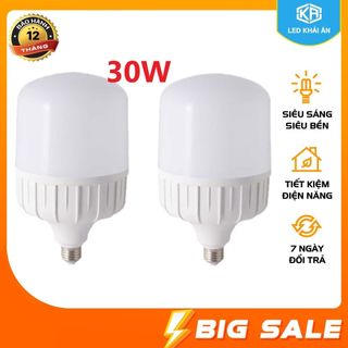 Combo 2 Bóng Đèn Led 30W TAT Cao Cấp Khải Ân, Siêu Sáng, Tiết Kiệm Điện, Bộ 2 Bóng Điện Led 30W, Độ Bền Cao, Led Bulb