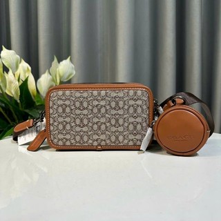 Túi đeo chéo coac.h charter slim crossbody in micro signature jacquard✨mẫu túi coac.h nam nhỏ gọn dễ dùng