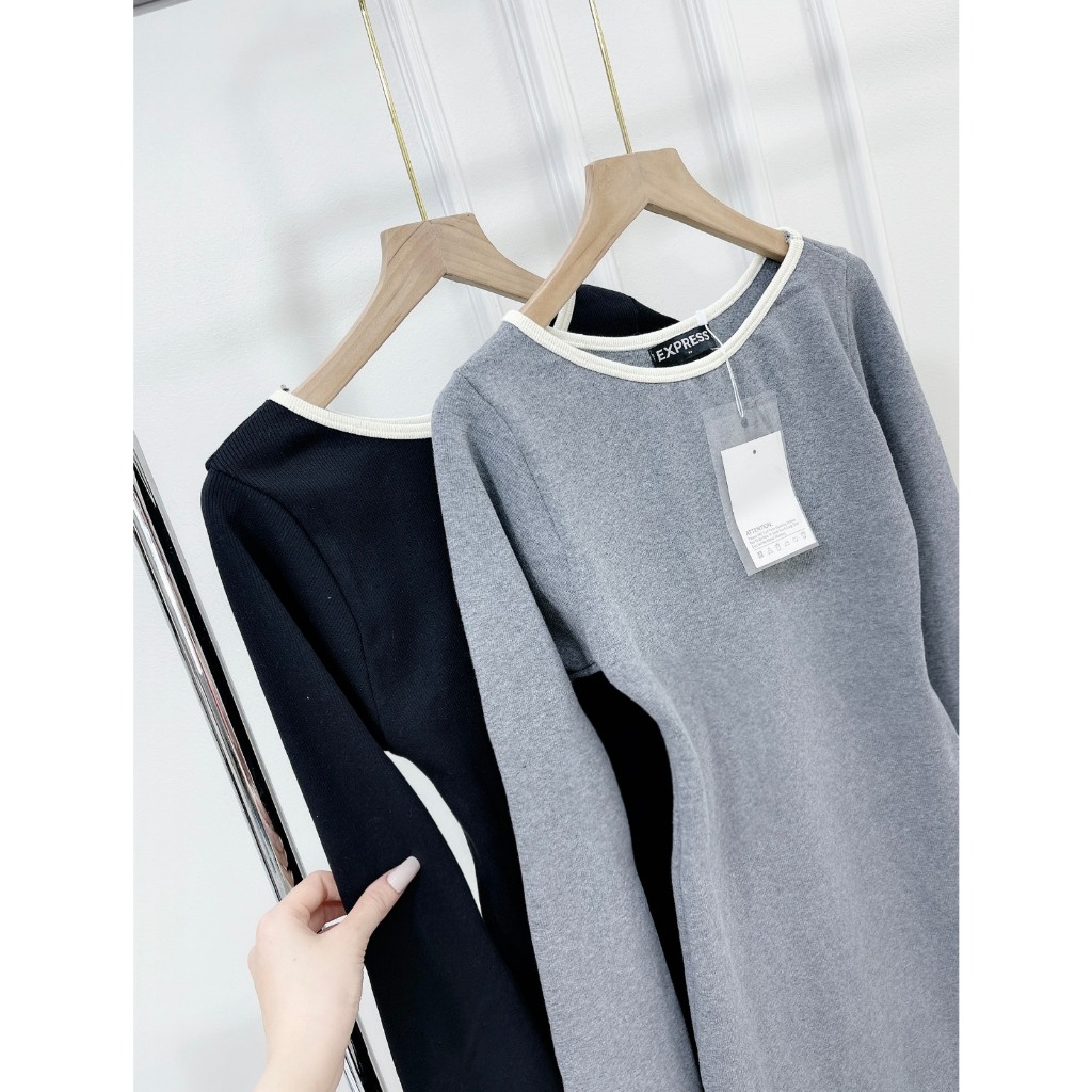 Váy len body viền trơn basic chất len mịn đẹp DN567