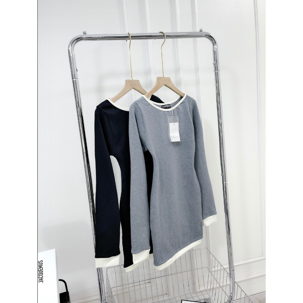 Váy len body viền trơn basic chất len mịn đẹp DN567