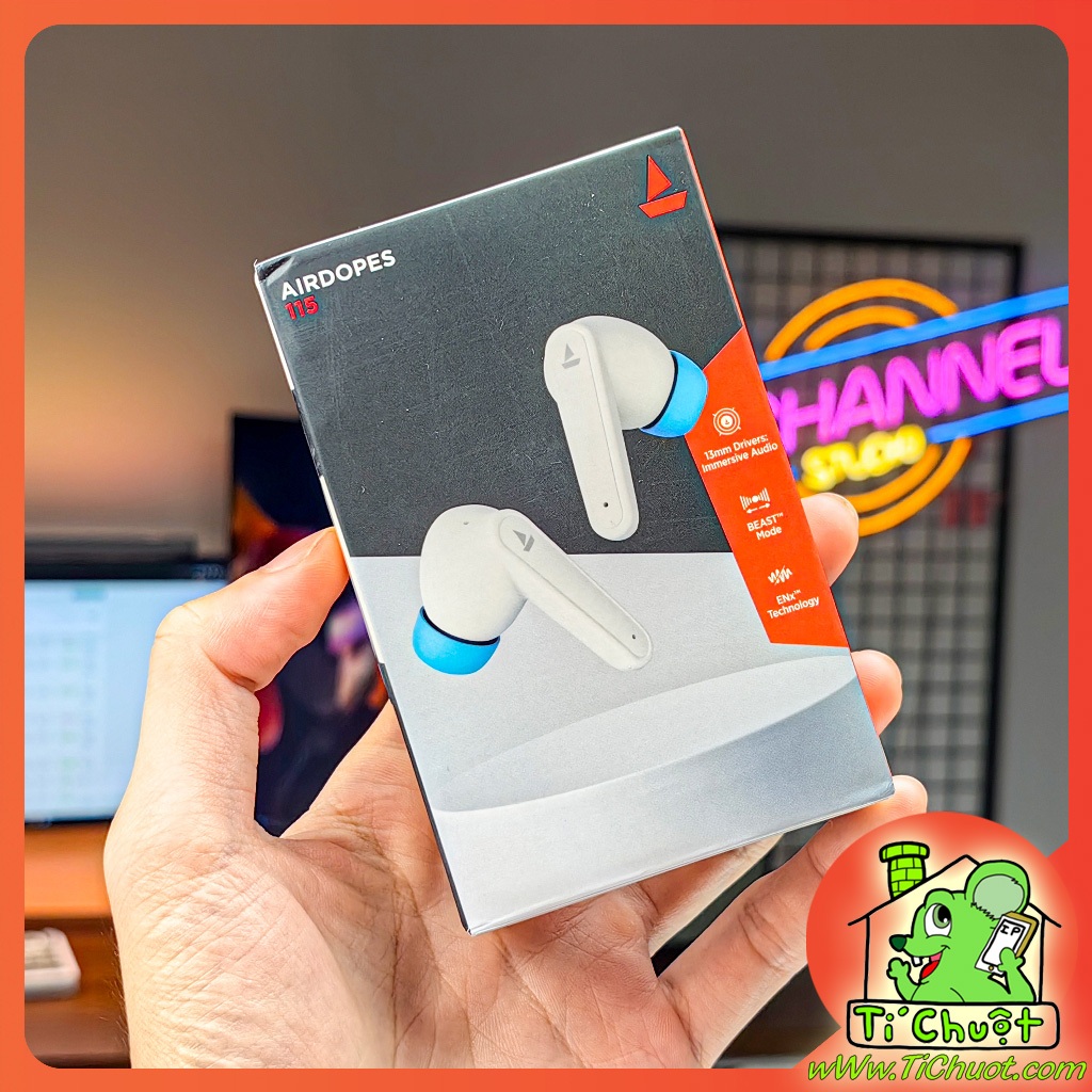 Tai Nghe Bluetooth v5.2 Boat Airdopes 115 TWS Lọc Âm Pin Trâu Chống Nước IPX4 True Wireless