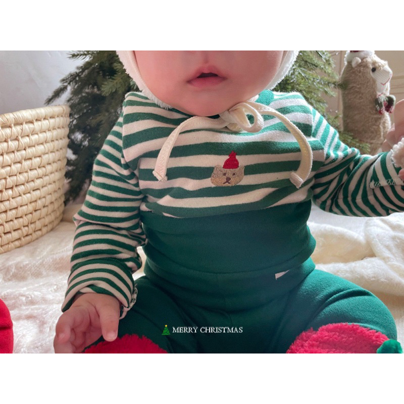Set Noel kèm mũ tuần lộc siêu đáng yêu dành cho các bé từ 5-15kg